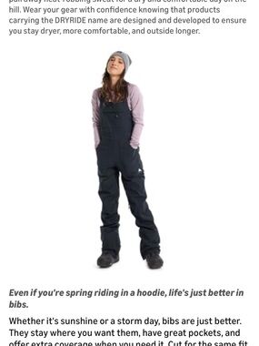 Burton Women's Avalon Bib Pant - XL Black